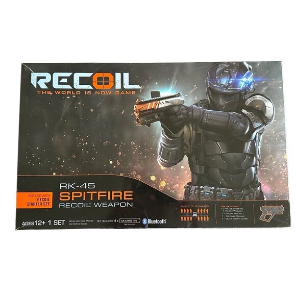 Recoil RK 45 Spit Fire Laser Tag Weapon Smartphone Use W/ Recoil Starter Kit NIB - Picture 1 of 11